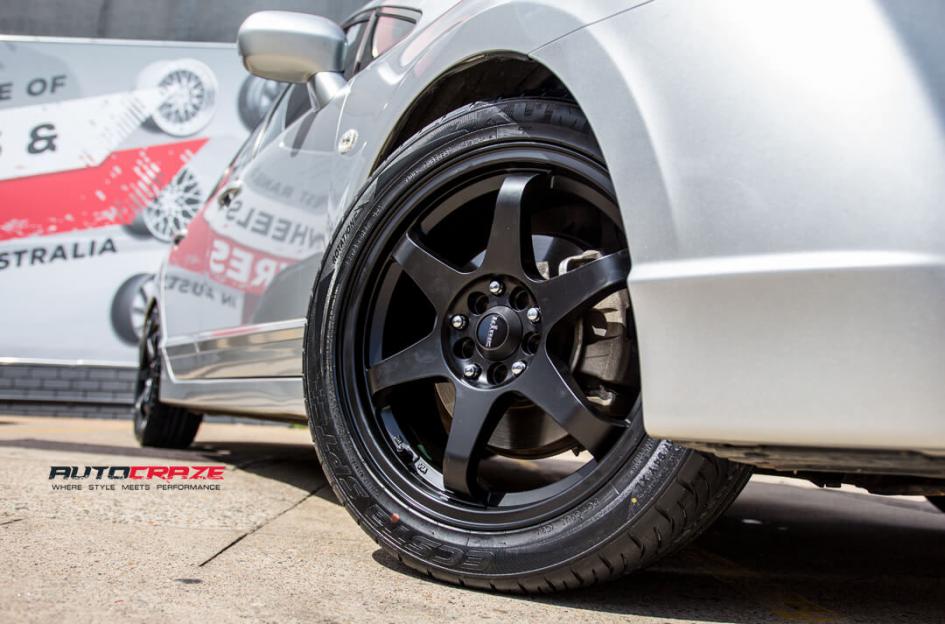 HONDA CIVIC 5 STUD KATANA SATIN BLACK